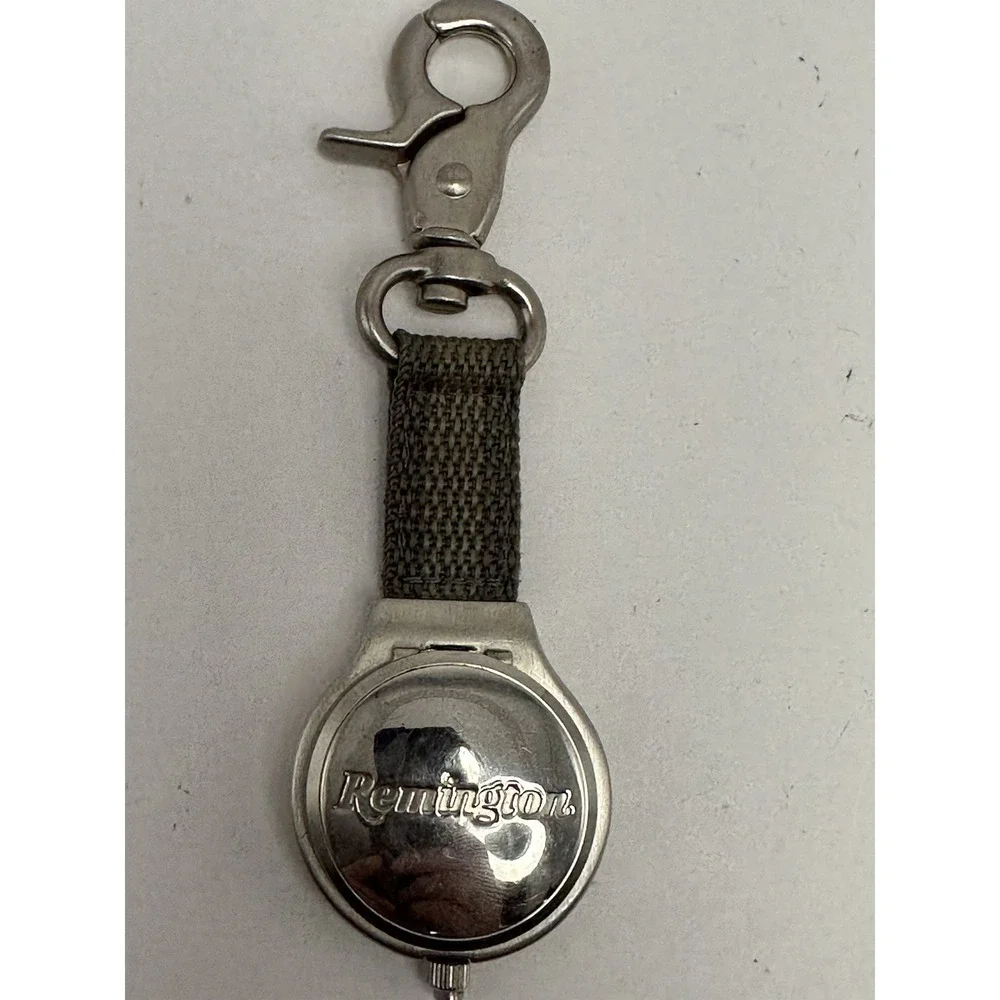 Remington Clip-On Pocket Watch 38-185 New‎ Battery 43MM Blue Dial H25